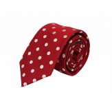 Corbata de lunares Roja y Blanca